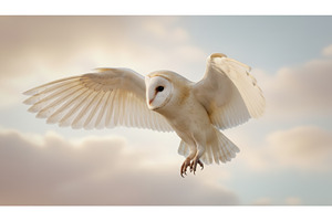 White owl in soft warm daylight with, an Animal Photo by Igor Tichonow