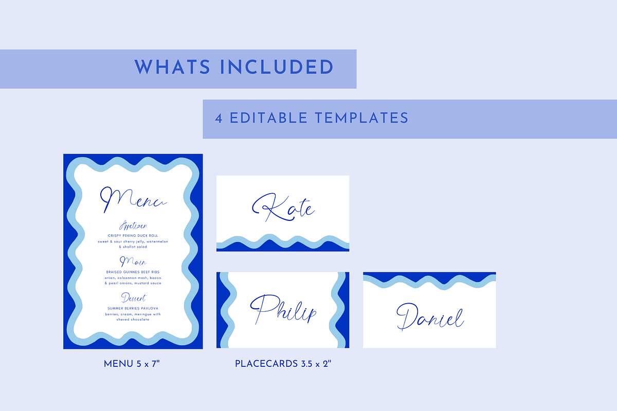 Wavy Menu Template, a Stationery Template by ForeverPrint (Photo 9 of 11)