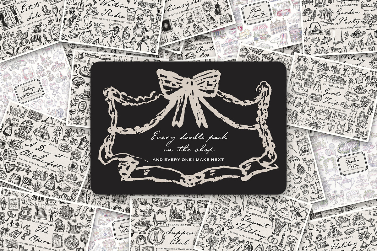 Hand Drawn Whimsical Doodle Bundle, an Object Illustration by The October Creative (Photo 2 of 11)