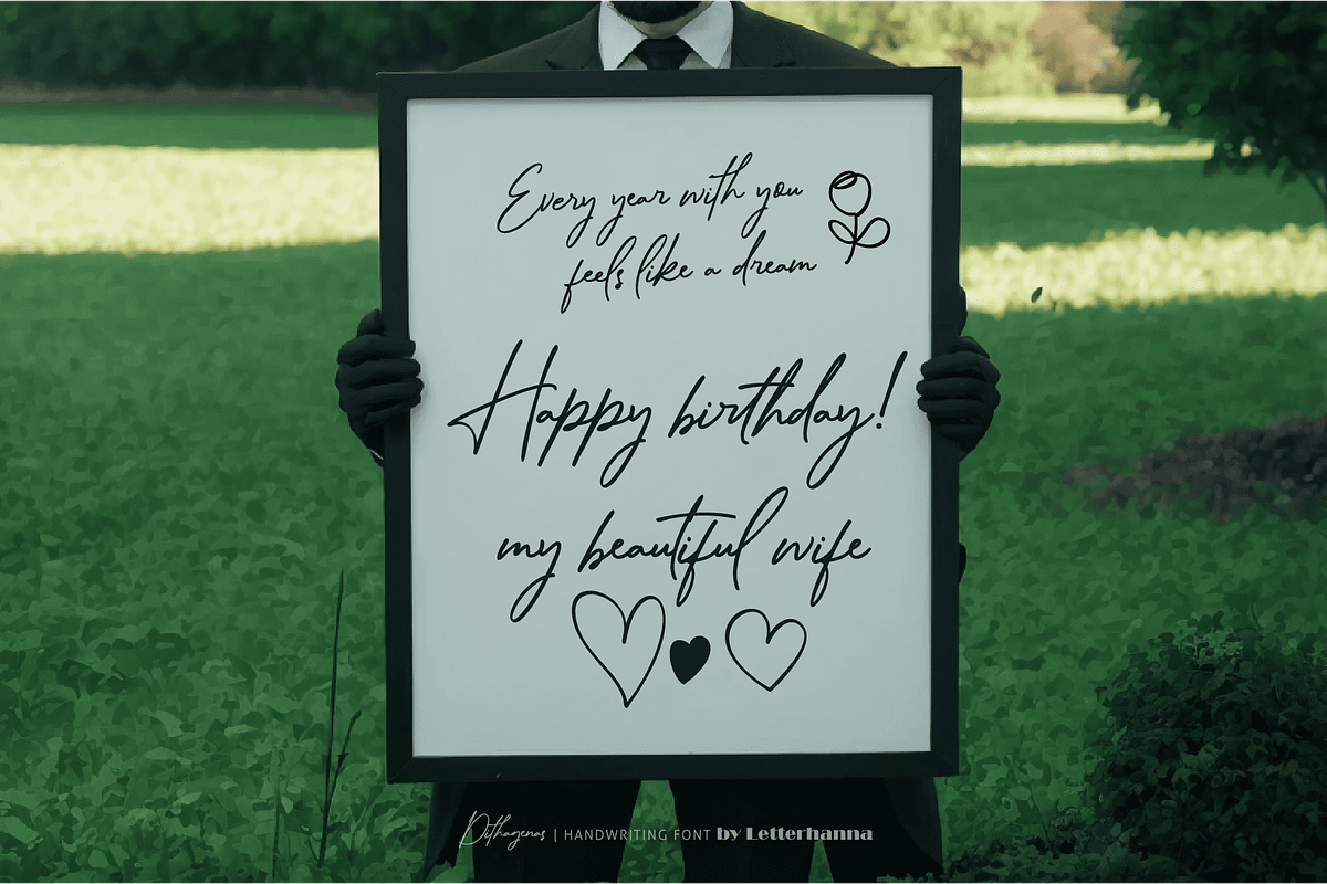 Dithagenas Font, a Handwritten Font by Letterhanna Studio (Photo 11 of 14)