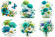 Watercolor Wildflower Clipart, an Illustration by Black Bird Studio (Thumbnail 4 of 5)