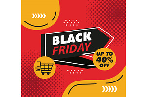 black friday lettering in arrow, a Finance Illustration by studiogstock