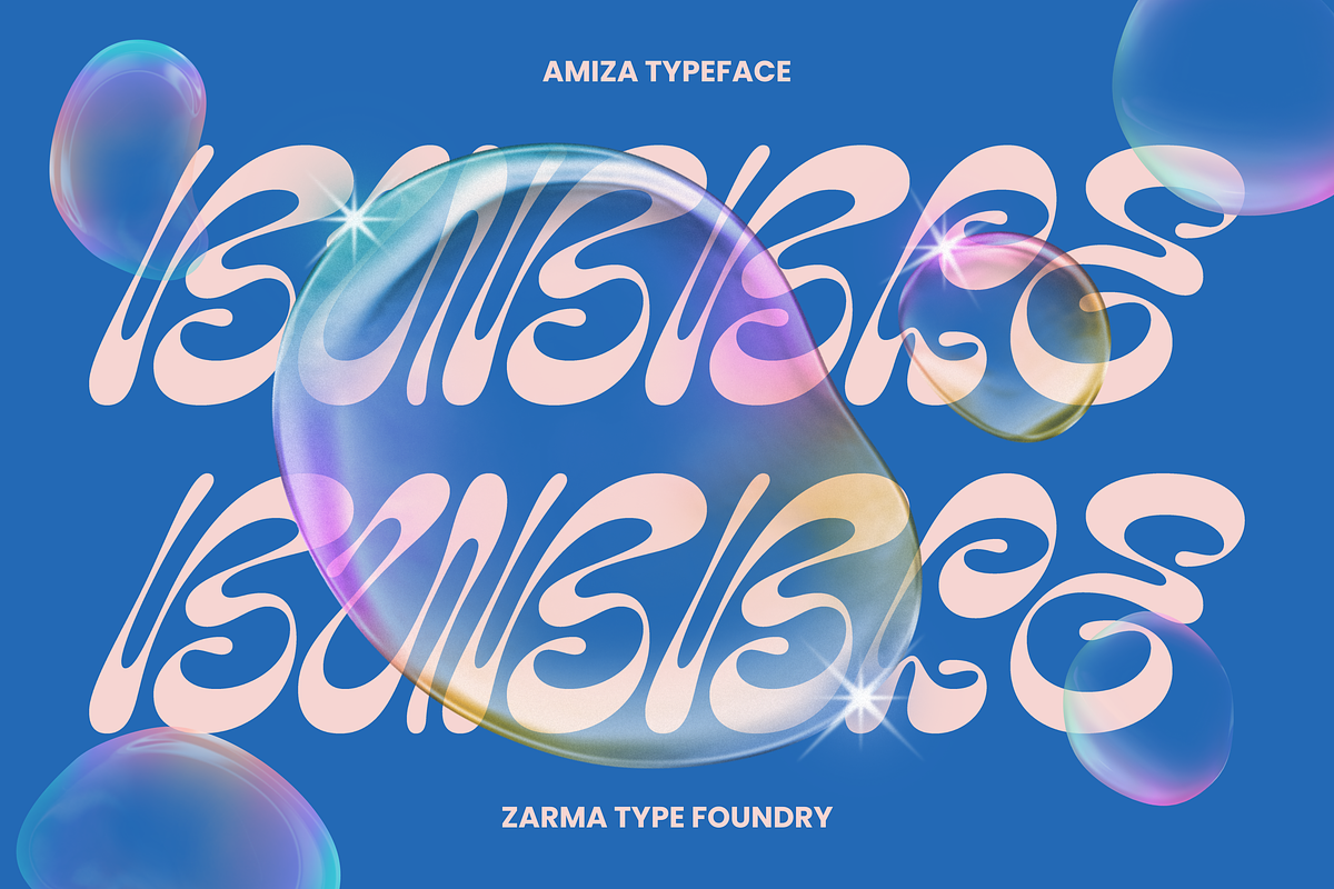 Amiza - Psychedelic Font, a Sans Serif Font by Zarma Type (Photo 4 of 14)