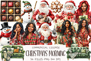 Watercolor Christmas Morning clipart, an Illustration by OK Design (Thumbnail 1 of 5)