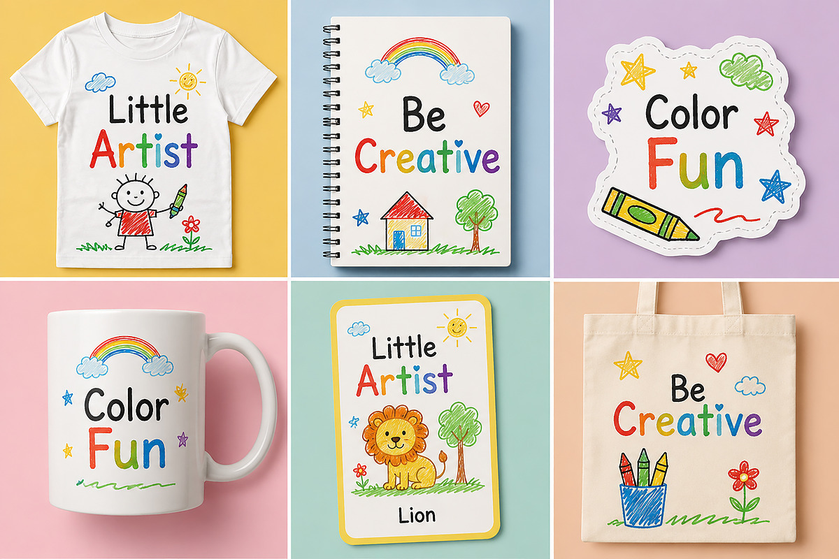 Kids Crayon, a Handwritten Font by Wow Magic (Photo 4 of 4)