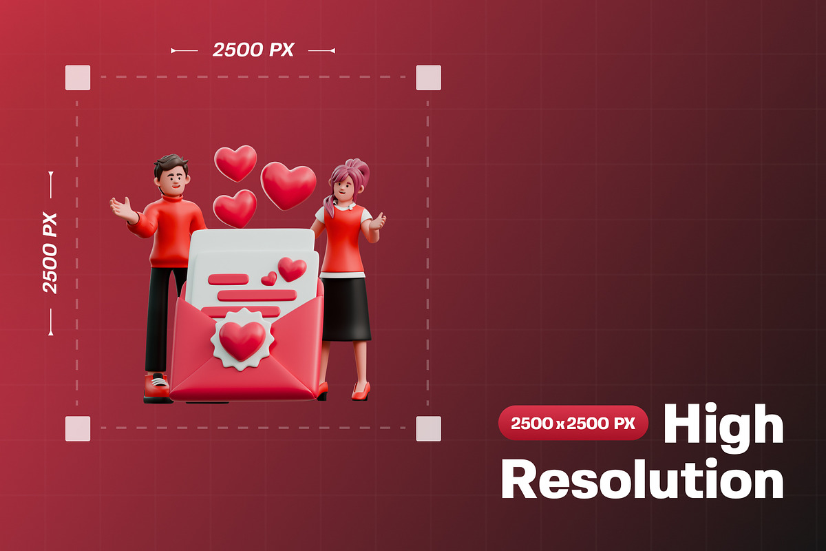 Valentine Couple 3D Character Pack, a Characters & Person 3D Model by Haps Space (Photo 2 of 4)
