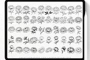 100 Peony Png Svg Procreate Brushes, a Brush Add-On by LaurenceVArtiste (Thumbnail 7 of 9)