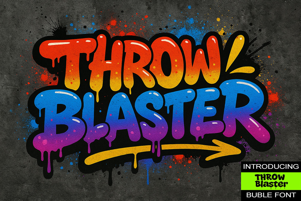 Bubble Graffiti Font, a Script Font by Art StoreID (Photo 2 of 12)