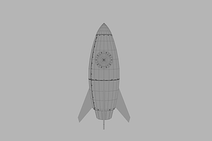 Spaceship Rocketship Cartoon Simple