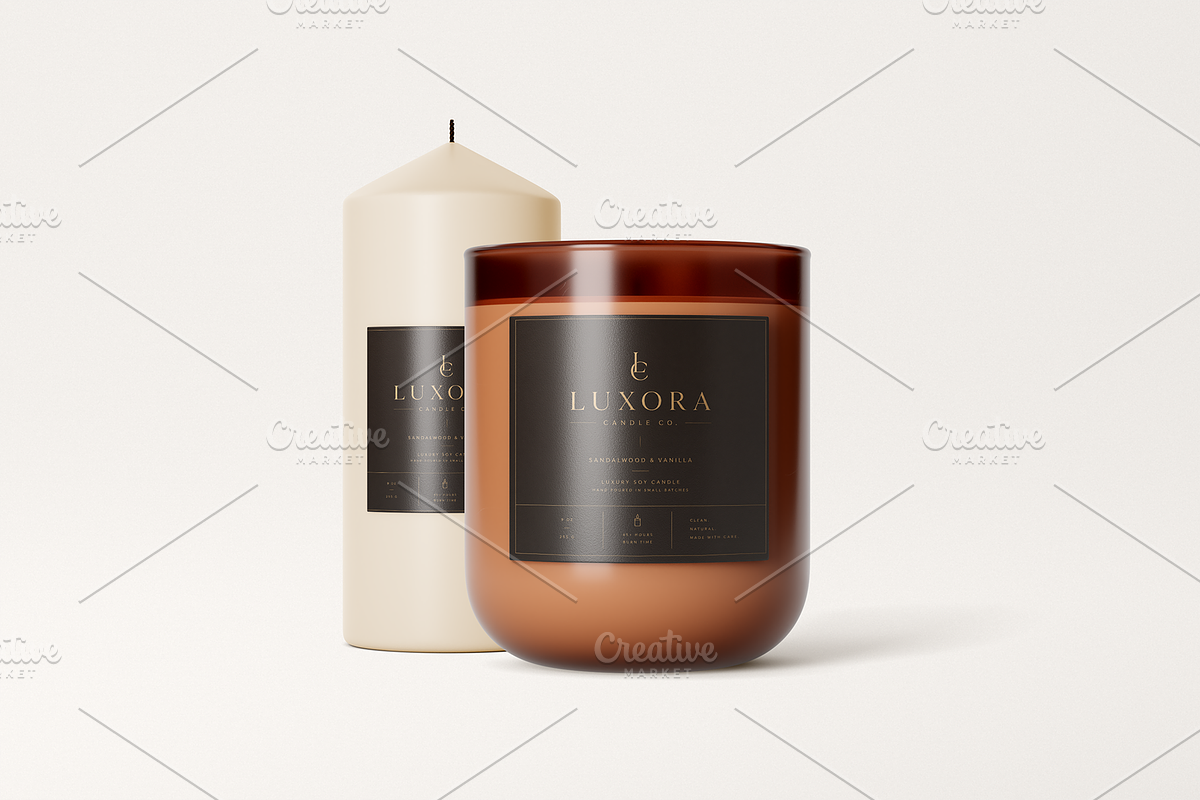 Scented Candle Mockup, a Packaging Mockup by Transly Graphics (Photo 1 of 2)