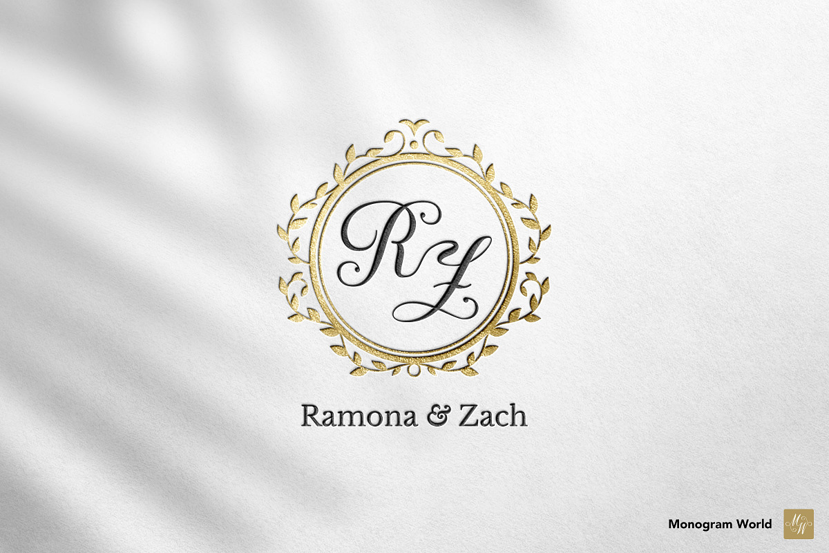 Wedding Monogram RZ, a Branding & Logo Template by Monogram World