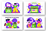 10 Smart Recycling Bins Illustration, an Illustration by denayunebgt (Thumbnail 2 of 4)