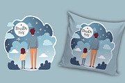Father Day Vector Illustrations, an Object Graphic by Evgeniia (Thumbnail 9 of 10)