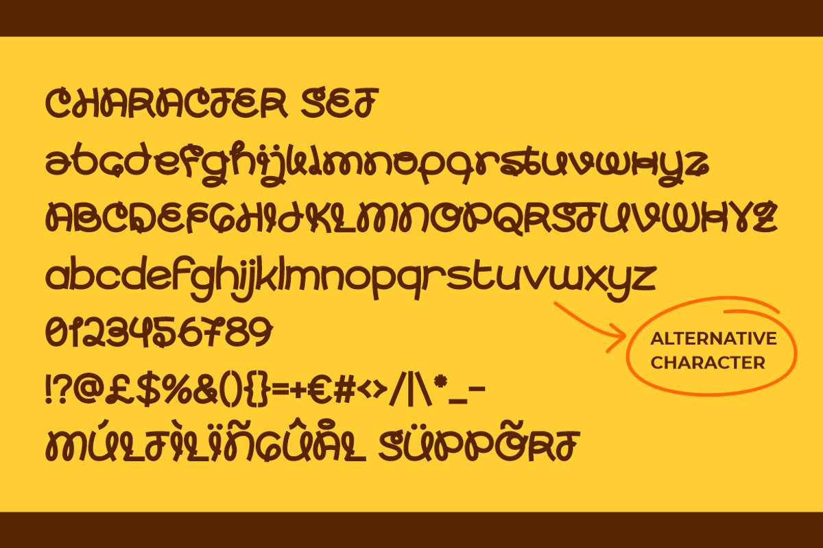 Noodle Factory Curly Food Font, a Font by PutraCetol Studio (Photo 5 of 5)