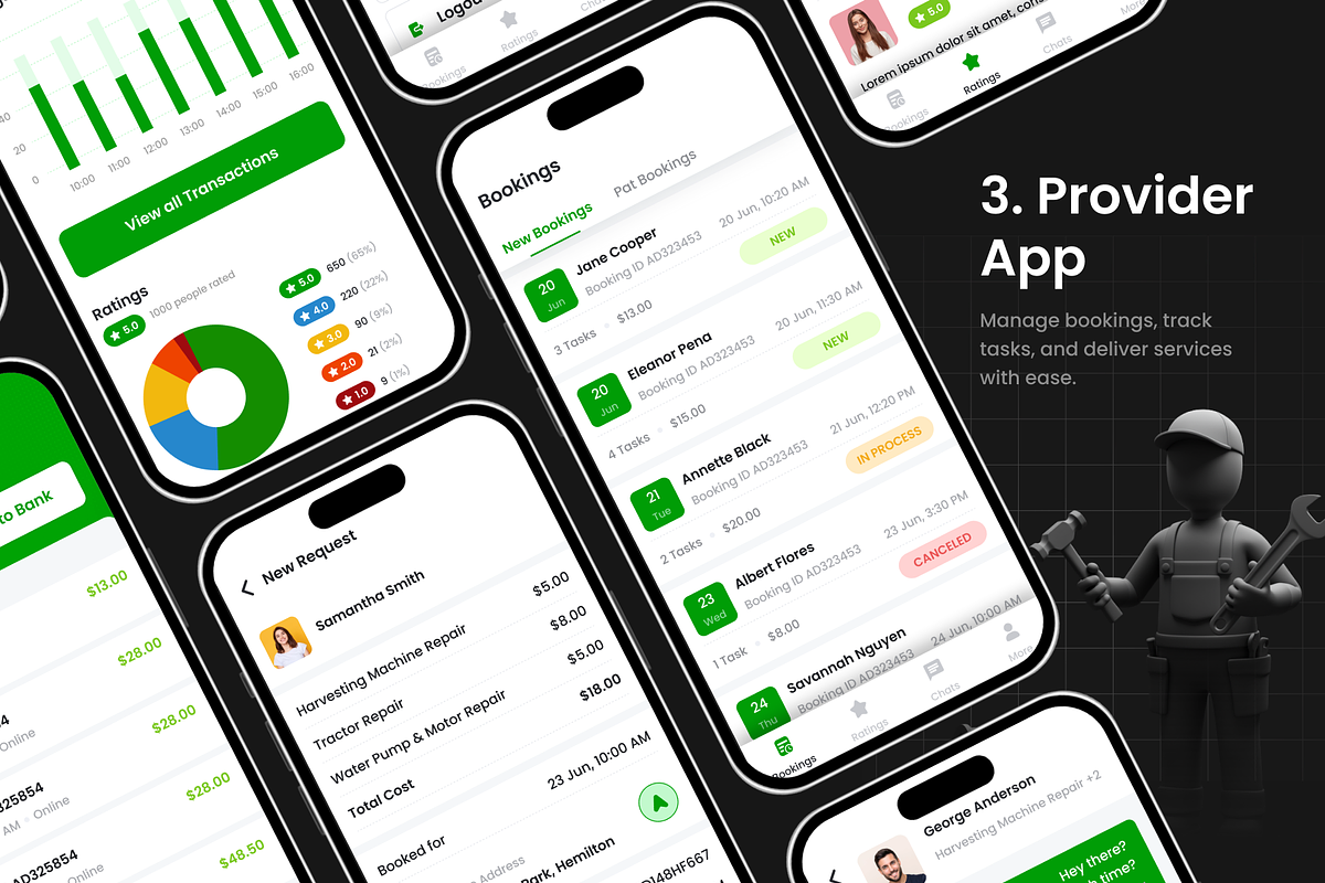 Farmer 2.0 Service & Product App, an UI Kit Template by Opus LabWorks (Photo 7 of 11)