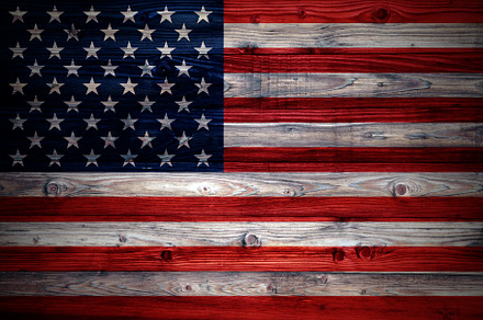 Usa flag on wooden background featuring wooden, usa, and flag