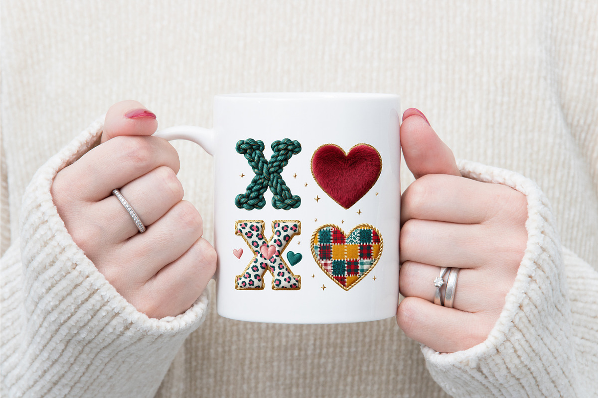 Latch Hook Yarn Valentine XOXO Png, an Illustration by designcity5 (Photo 4 of 8)