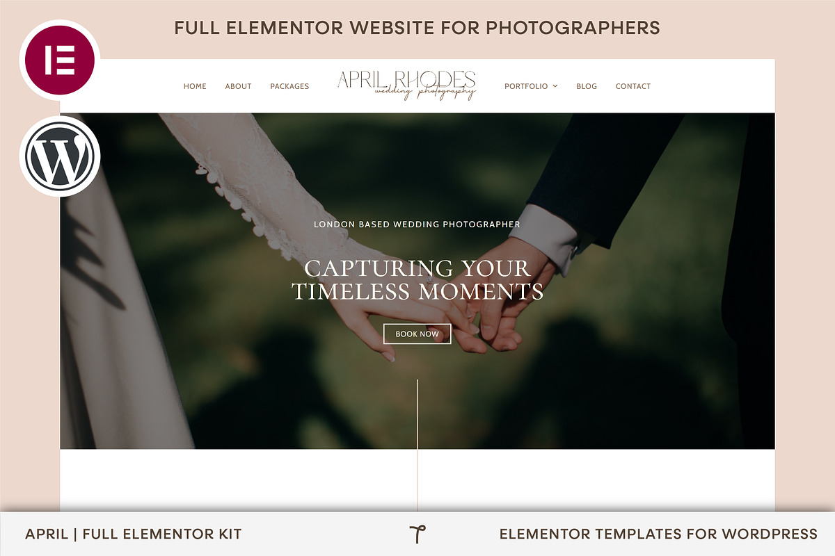 Photography Elementor Website Theme, a WordPress Template by Templatez.Co (Photo 1 of 7)