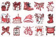 Hand Drawn Christmas Clipart, an Illustration by OK Design (Thumbnail 3 of 6)