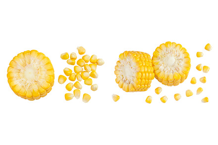 ear of corn isolated on a white, a Food & Drink Photo by NataPhoto