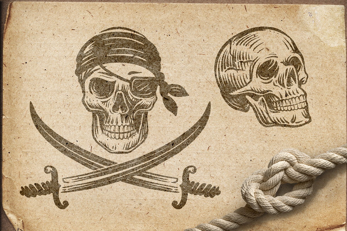 Nautical. Mockups, vector, textures., a Texture Illustration by bioraven (Photo 14 of 26)