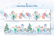 Christmas Elves-Musicians, a Seasonal Illustration by SvetLana (Thumbnail 11 of 13)