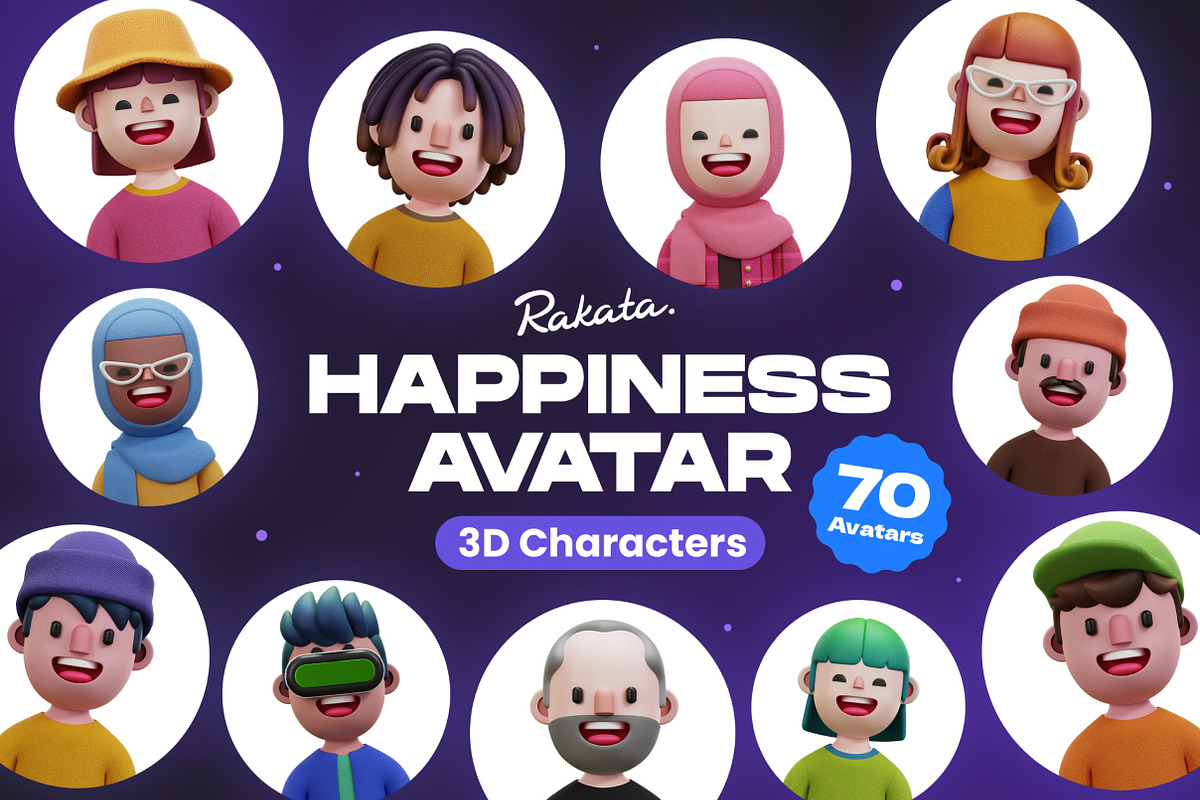 3D Happiness Avatar, a Characters & Person 3D Model by Rakata Studio (Photo 1 of 6)