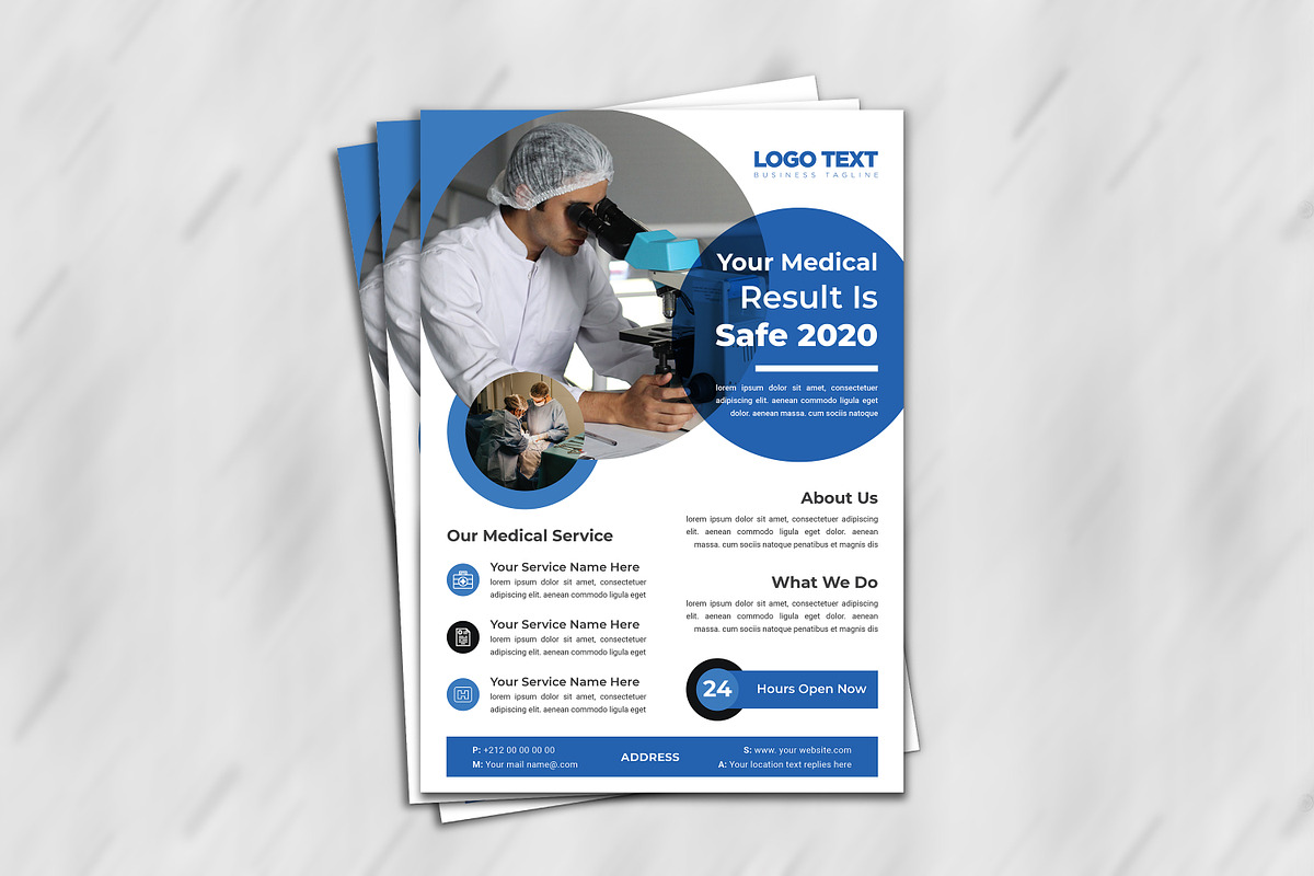 Lab Testing Flyer Template, a Flyer Template by MRI STUDIO