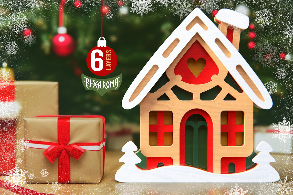 Cute Houses Bundle | 3D Layered SVG, a Decorative Illustration by pixaroma (Photo 3 of 8)