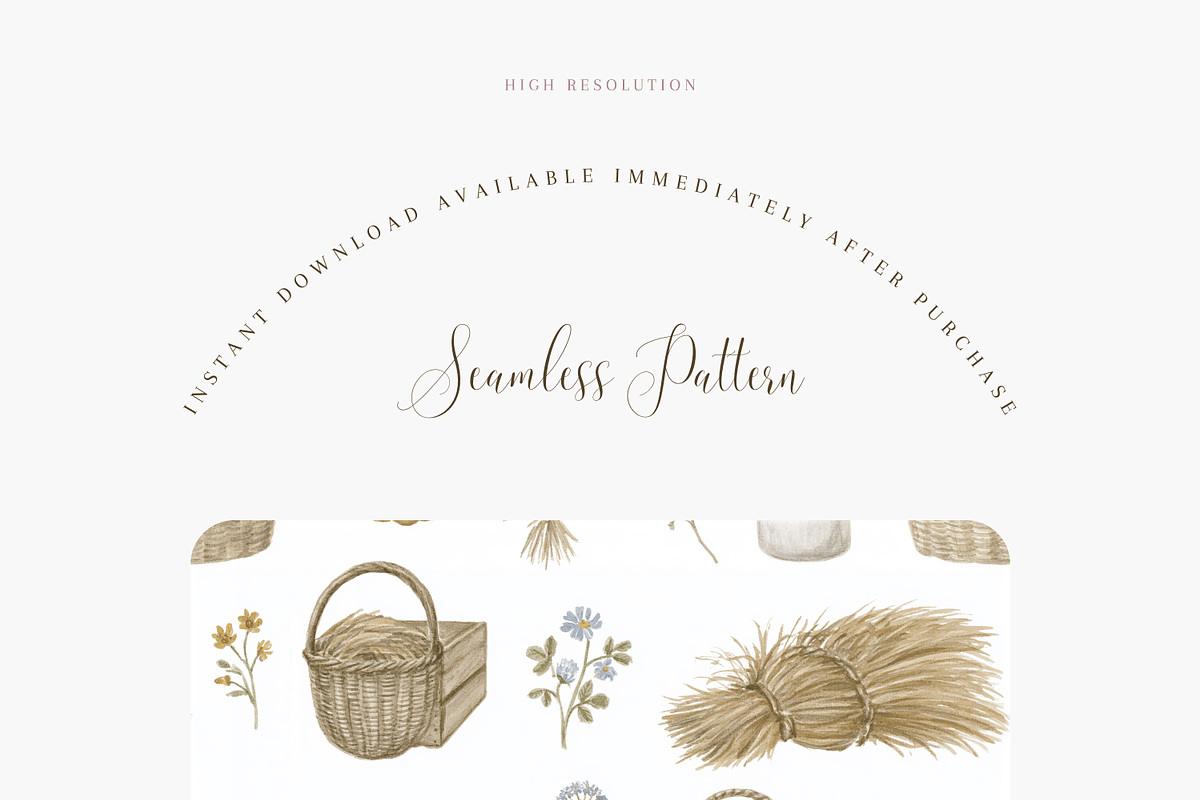 Rustic Farm Market Seamless Pattern, a Pattern Graphic by Pati Charm Studio (Photo 2 of 6)