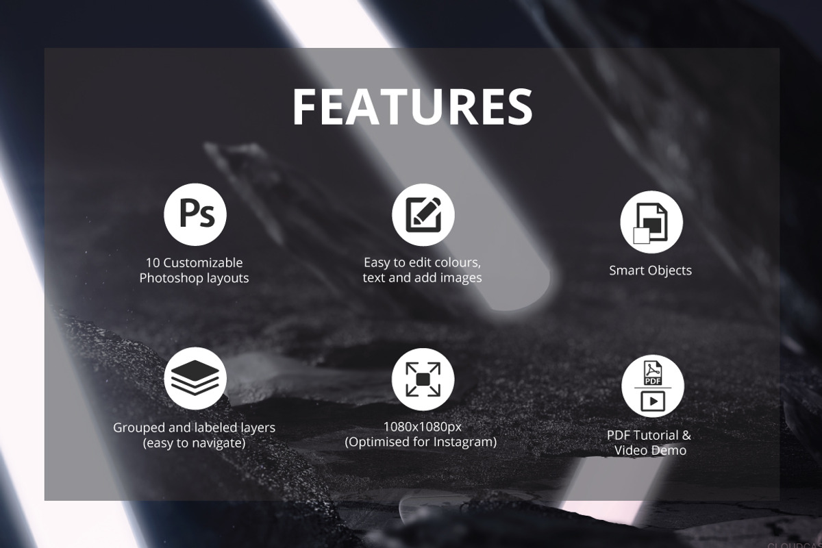 Instagram Posts Templates, a Templates & Theme by Carlos Fernando (Photo 2 of 8)