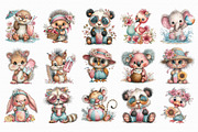 Whimsical Summer Animal Clipart, an Icon by Libby Wishes (Thumbnail 2 of 5)