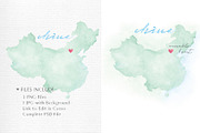 Watercolor Map of China, a Graphic by Beloved Paper (Thumbnail 3 of 6)
