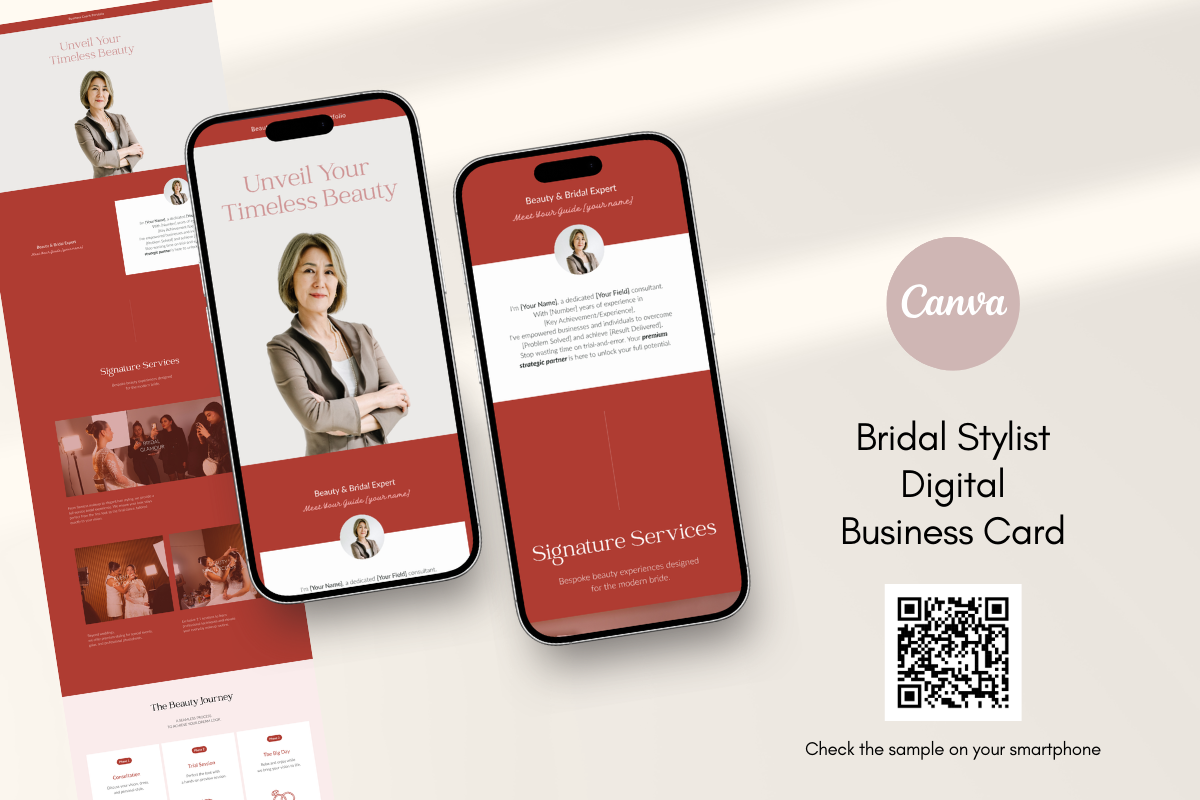 Bridal Stylist Digital Business Card, a Landing Page Template by batang (Photo 2 of 5)