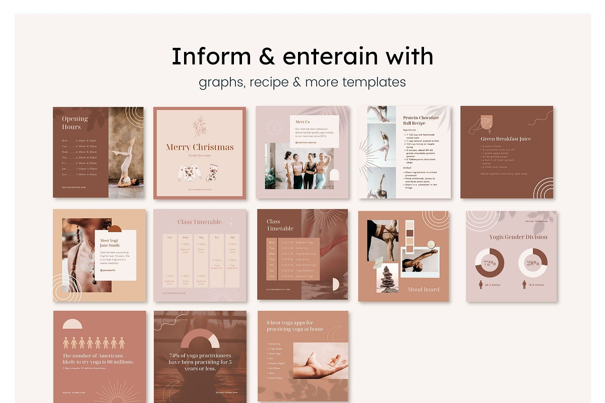 Yoga Instagram Feed Templates, a Social Media Template by Cultive Creative (Photo 12 of 13)