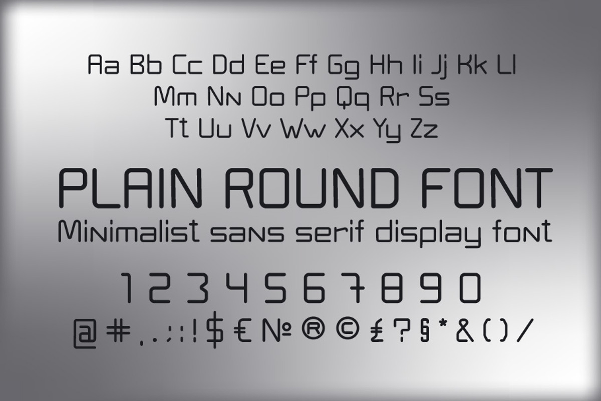 Plain Round Sans Serif Font, a Sans Serif Font by Oleg Tokarev Art (Photo 2 of 2)