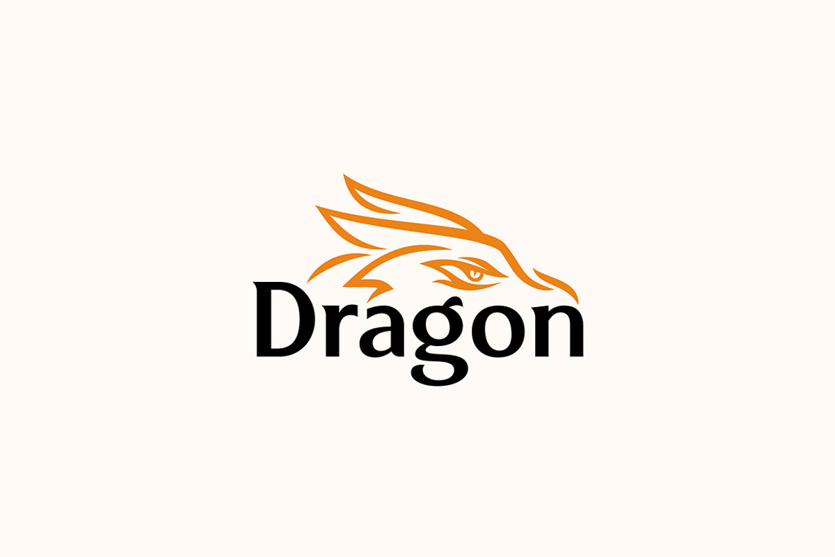 typography word of dragon logo, an Illustration by boriman05