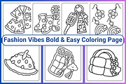 Fashion Vibes Coloring Book, a Decorative Illustration by Coco Bloom (Thumbnail 1 of 4)
