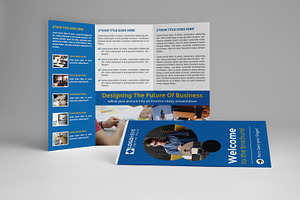 Blue Trifold Brochure