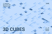 3D Cubes | Geometric Backgrounds, a Background Graphic by dvtchk (Thumbnail 4 of 9)