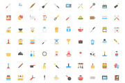 100 Kitchen Utensils Flat Icons, a Duotone Icon by Creative Stall (Thumbnail 2 of 3)