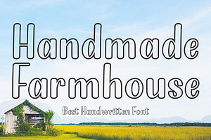 Handmade Farmhouse Outline, a Sans Serif Font by Rotterlab Studio