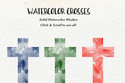 Watercolor Holiday Christmas Crosses, an Illustration by La Bella Rue (Thumbnail 3 of 4)