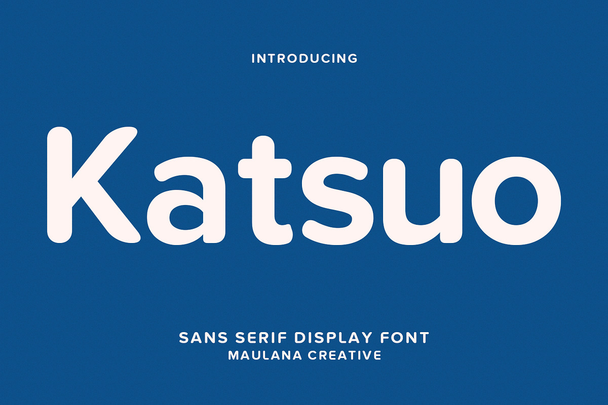 Katsuo Sans Display Font, a Sans Serif Font by Maulana Creative (Photo 1 of 8)