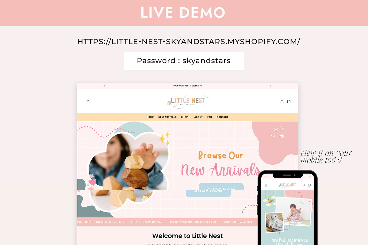 Baby and Kids Fashion Shopify Theme, a Shopify Template by Sky and Stars (Photo 2 of 7)