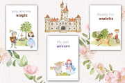 Fairy tale watercolor set, an Illustration by Love Watercolor Store (Thumbnail 8 of 9)