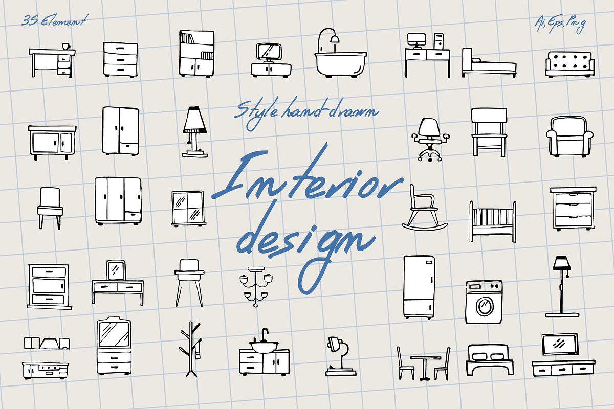 Interior design illustrations, a Decorative Illustration by paperinsun (Photo 1 of 5)