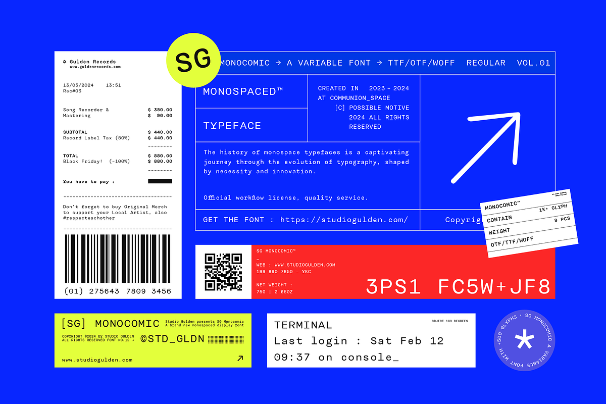 SG - MONOCOMIC, a Sans Serif Font by Studio Gulden (Photo 13 of 20)