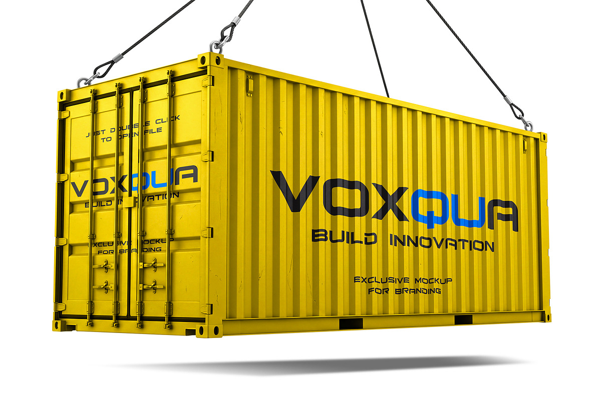 Shipping Container Mockup Template, a Cups & Container Mockup by graphypix (Photo 1 of 4)
