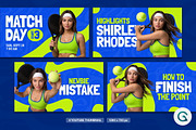 Padel Social Media Canva Templates, a Social Media Template by Geelator Studio (Thumbnail 4 of 4)